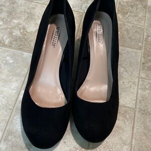 Seychelles Classic Black Wedge Shoes